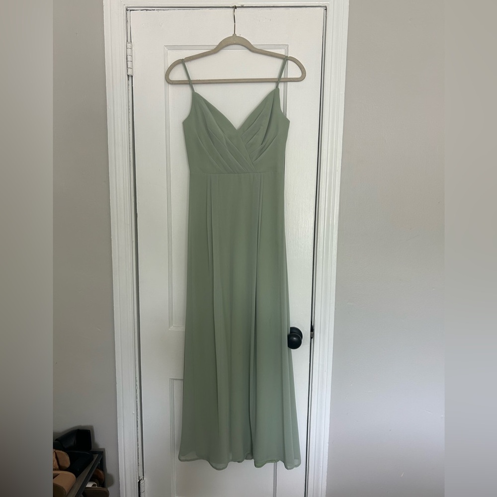 Bill Levkoff Green Maxi Dress for Weddings